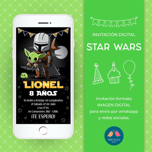 Invitación Virtual Digital Imagen - Star Wars