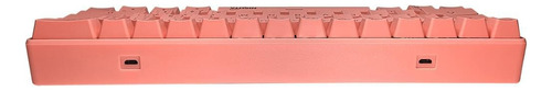 Teclado Gamer Qwerty Color Rosa Con Luz Rgb Nisuta Rosa Español España