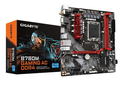 Tarjeta Madre Gigabyte B760m Gaming Ac Ddr4 Wifi Bt Soc 1700