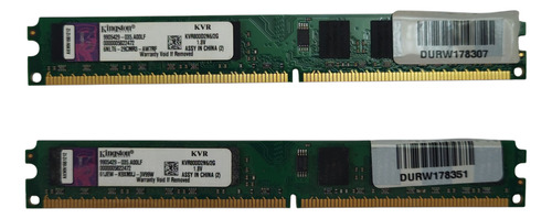 Kit X 2 Memorias Ram Kingston 2gb Ddr2 800mhz Pc (Usado)
