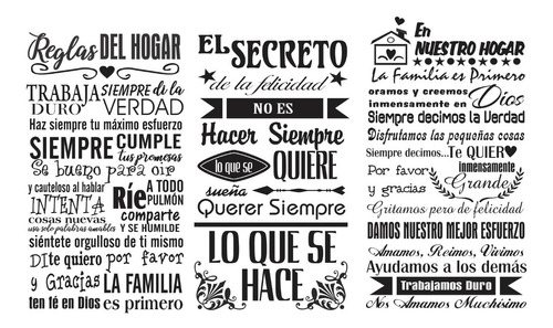 Frases Decorativas Hogar, Medida 170x100cm, Envió Gratis