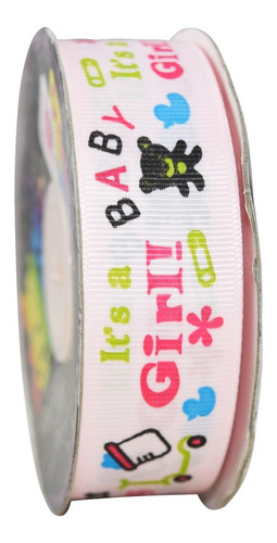 Imagen 3 de 3 de Listón Popotillo Estampado Baby Shower,2 Piezas,014-1-p
