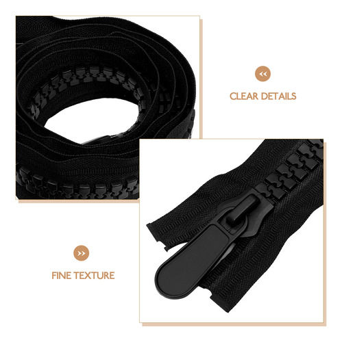 Cremallera Resistente De 150 Cm Con Doble Cremallera De Sepa