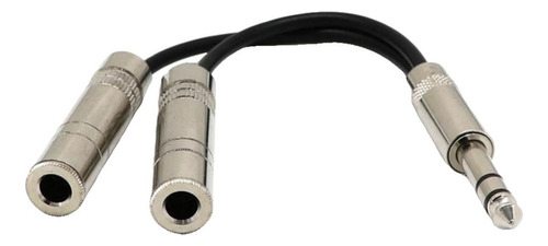 0.2m De 6.35mm A 2x 6.5mm Audio Y Cable Divisor De