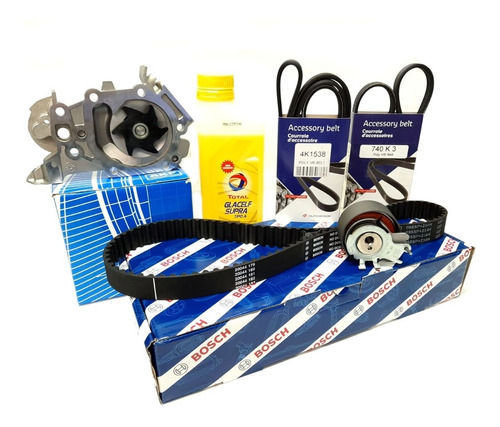 Kit Distribucion Clio 1.2 D4f + Bomba De Agua Correas Polyv 