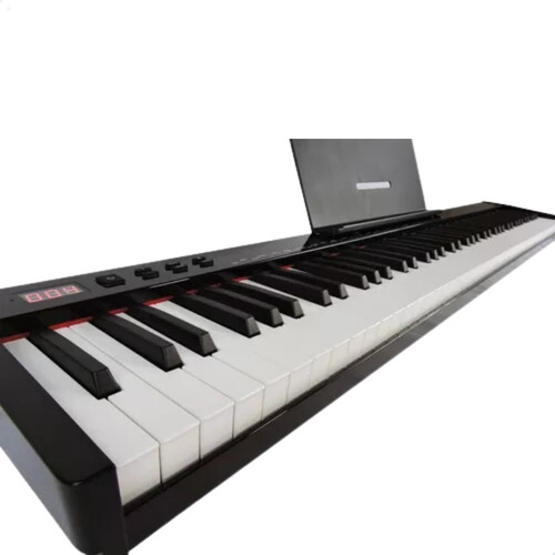 Piano Digital Profissional Top Com 88 Teclas + Pedal Sustain Cor Preto 110v - 120v