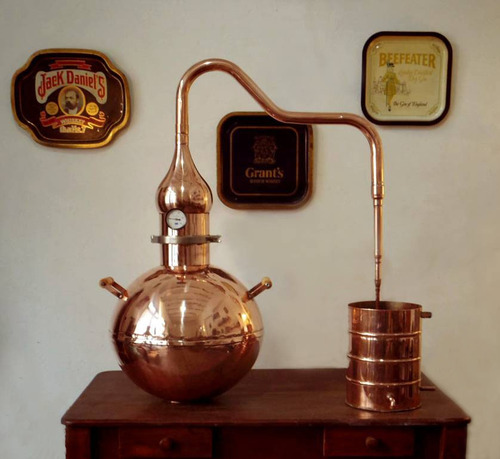 Alambique De Cobre 60 Litros Con Columna Y Quemador