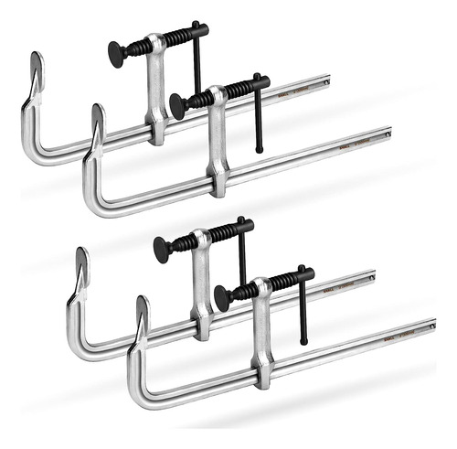 Shall 4-pack Bar Clamps Set, 12-inch Light-duty Drop Forged 