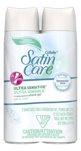 Gillette Satin Care Shave/2 Gel Para Afeitar Ultra Sensitive