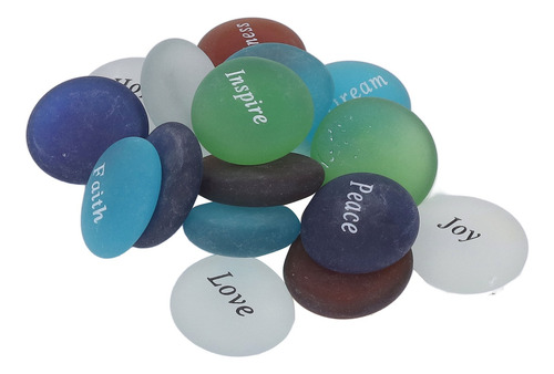 Color Lucky Stone, 16 Piezas De Piedras Inspiradoras, Mixtas