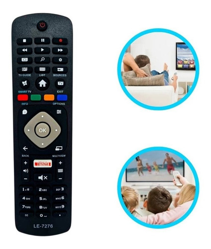 Controle Remoto Compatível Com Smart Tv Le7276 Oferta