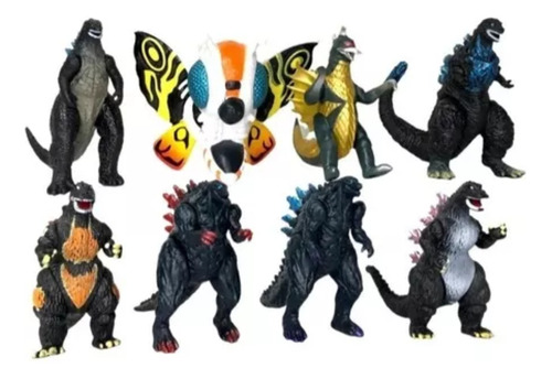 Godzilla King Monster Figuras 15 Cm Set Completo De 8 Pcs 