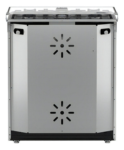 Cocina A Gas 76cm Inox Mabe Andes7650fx1 Color Plateado