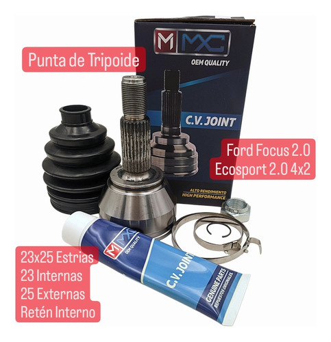Punta Tripoide Ford Ecosport 4x2 Focus 2.0 25x23 Estrias