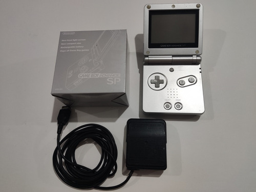 Nintendo Gba Sp Gameboy Advance Sp Silver Ags-001 + 1 Juego