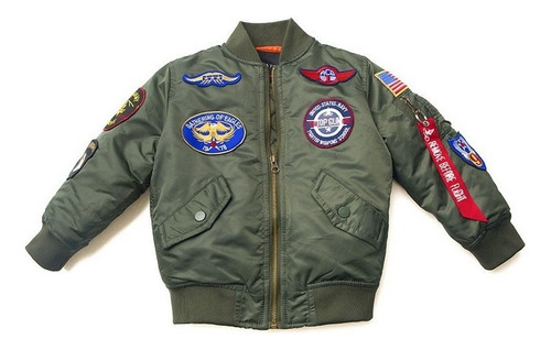 Top Gun Chamarra Bomber Engrosada Para Otoño E Invierno