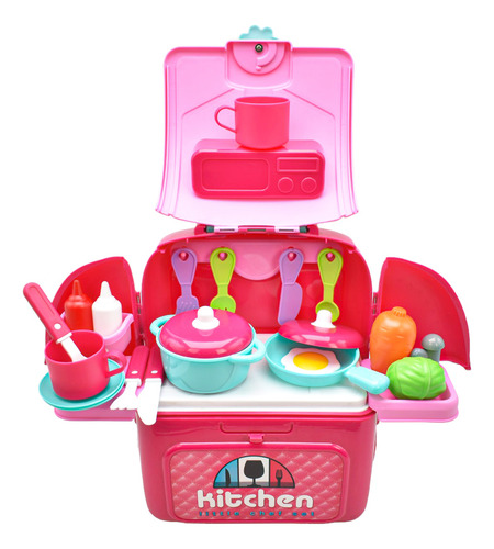 Cocinita Backpack Portatil 2 En 1 Little Chef Set 008-961a