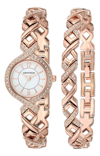 Conjunto De Reloj Y Pulsera Armitron Para Mujer Con Detalles