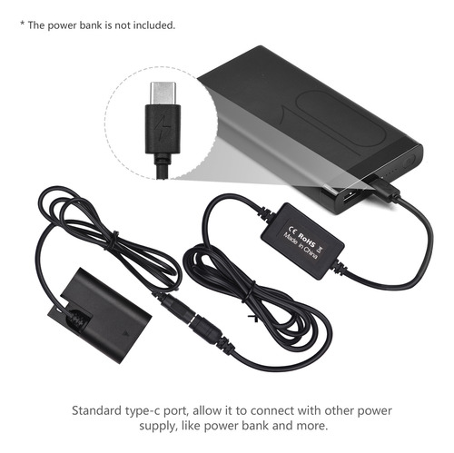 Cable Adaptador De Corriente Dc Eos Pd Tipo C Lp-e6n Acoplad