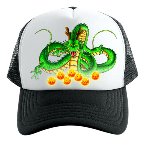 Gorra Tipo Trucker Negra Dragon Ball Shen Long