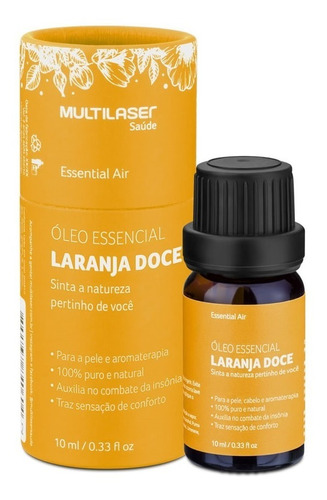 Óleo Essencial De Laranja Doce Reduz Insônia 10ml - Novidade