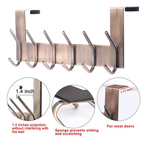 Gancho Colgador De Puerta Con 6 Ganchos: Percha Para Colgar