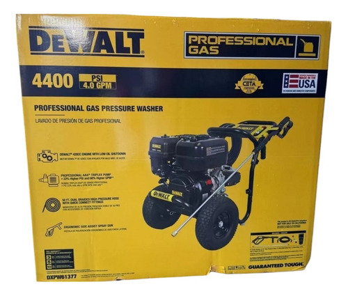 Hidrolavadora Dewalt 4400 Psi Amarillo Con Negro