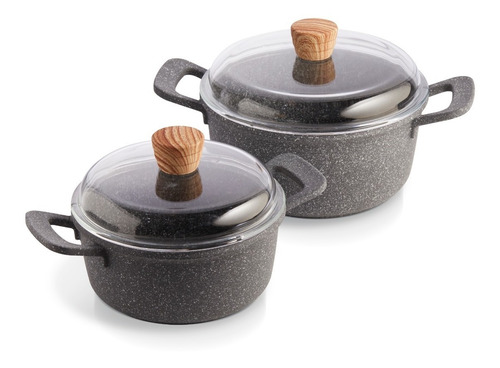 Maestro De Cocina - Set X2 Granito Cacerolas 20 & 24cm