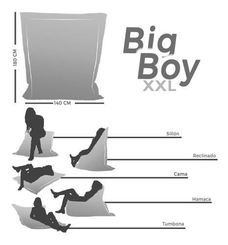 Imagen 2 de 8 de Puff - Almohadón Bigboy - X X L El Mas Grande