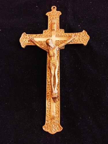 Crucifijo De Bronce Macizo 1876