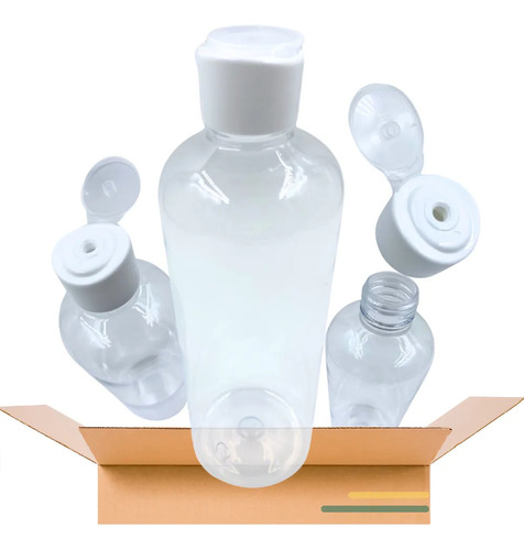 Envases Botellas De Plastico 500 Ml Con Tapa Flip Top X 15