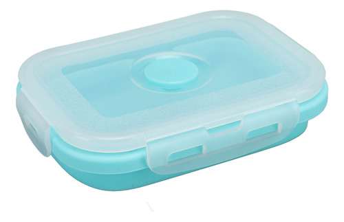 Recipiente De Silicona Azul Para Almacenamiento De Alimentos