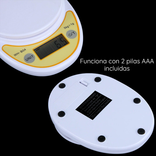 Balanza Digital Cocina Bol Repostería De 1g A 5kg - Otec