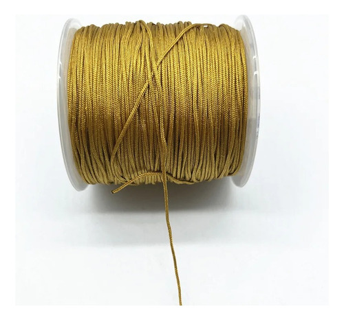 Rollo Hilo Chino 0.8mm Insumo De Bisutería Todo Los Colores Dorado Oscuro