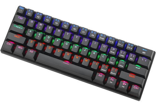 Teclado gamer T-Dagger Arena T-TGK321 QWERTY T-Dagger Brown inglés US color negro con luz rainbow