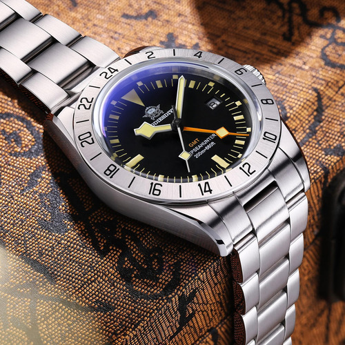 Addiesdive Ad2036 Gmt Reloj De Cuarzo Para Hombres, Reloj De
