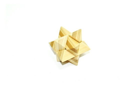 Rompecabezas 3d Estrella En Bambu Juego Destreza Puzzle 