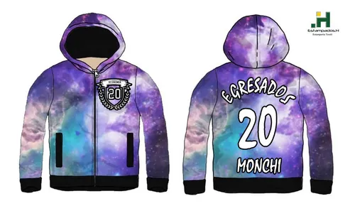 Camperas De Egresados En Degrade Galaxia Full Print