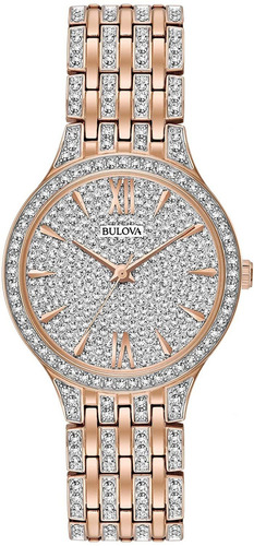 Reloj Mujer Bulova 98l235 Cuarzo Pulso Oro Rosa Just Watches