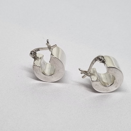 Imagen 2 de 5 de Aros Plata Inflada Argolla 4,6 Grs