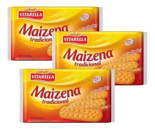 Biscoito Vitarella Maizena Kit 3