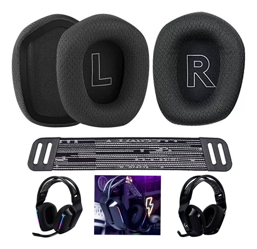 Almohadillas + Diadema Compatibles Con Logitech G733 G335