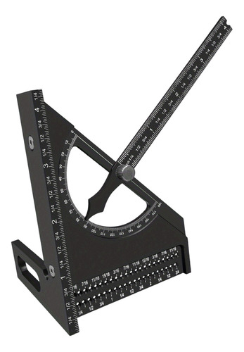 Regla Triangular Cuadrada, Multiángulo Ajustable, Negro