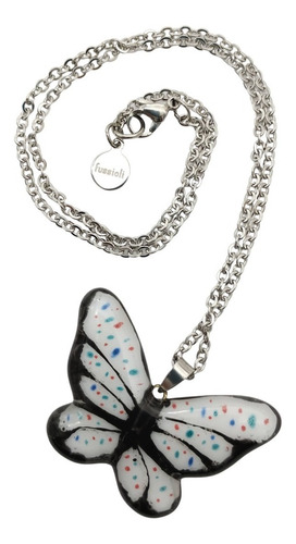 Imagen 2 de 7 de Collar De Mariposa Pecosita Pintada A Mano