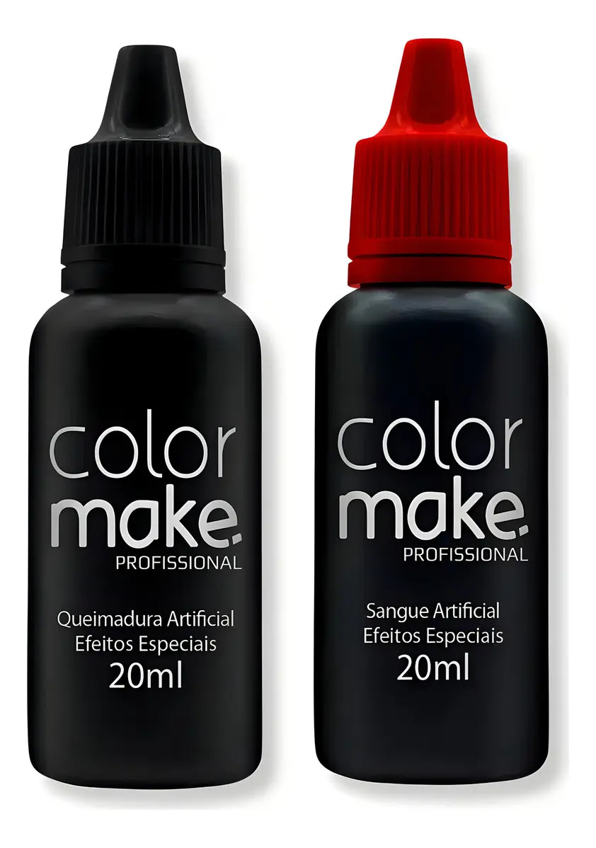 Kit Sangue Falso e Queimadura Artificial para Halloween e Teatro Color Make