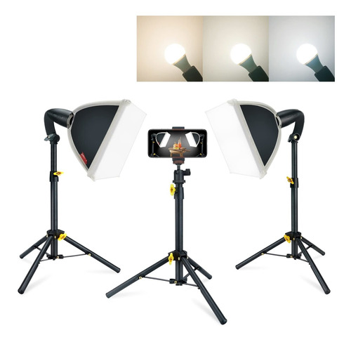 Luces Led Para Estudio Fotográfico Con Soporte Para Teléfono