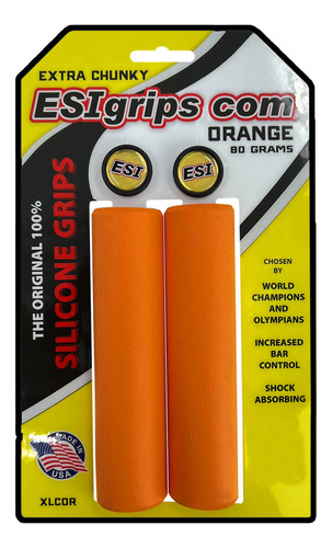 Mangos De Bicicleta Esi Grips Extra Chunky Naranja Mtb