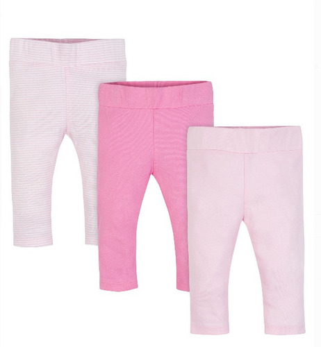 Pantalón Mono Bebe Niñas Wonder Nation 3 Pack 