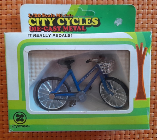 Zylmex City Cycles Die Cast Metal Bicicleta Scala 1/20 Usado