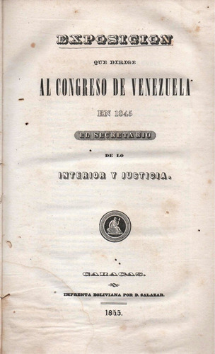 Memorias De Interior Y Justicia De 1845 Francisco Cobos 